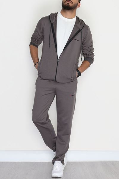 Kompakt 2 İplik Kapşonlu Erkek Eşofman Takımı Füme - 42154.1937.