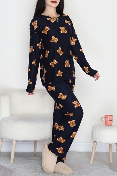 Süet Alt Üst Aynı Pijama Takımı Lacikahve - 118.1287.