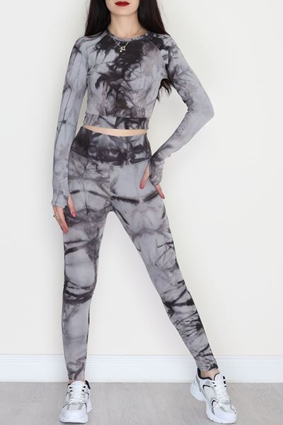 Batik Parmak Geçmeli Dalgıç Fitness Takım Siyah - 42526.1967.