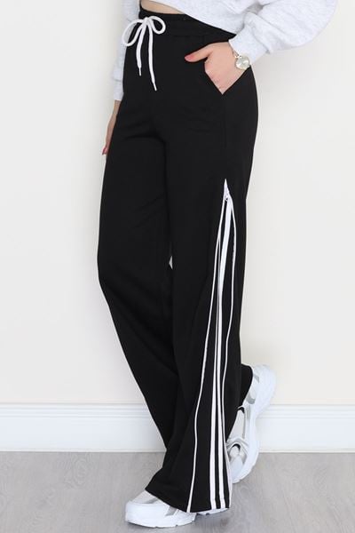 Fermuarlı 2 İplik Eşofman Altı Siyah - 50741.1005.