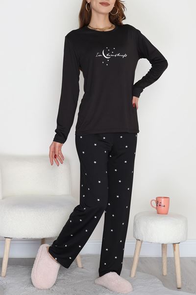 Baskılı Uzun Kol Takım Siyahyıldız - 664.1287.