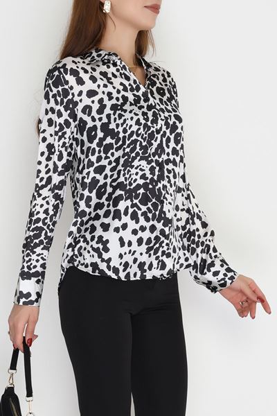 Desenli Gömlek Kremsiyah - 41137.147.