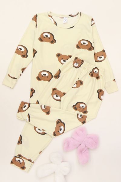 3-14 Yaş Süet Manşetli Alt Üst Aynı Takım Bejayı - 410.1287.