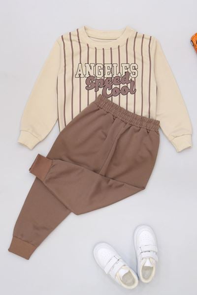 3-8 Yaş 2 İplik İkili Takım Kahve - 50929.1776.