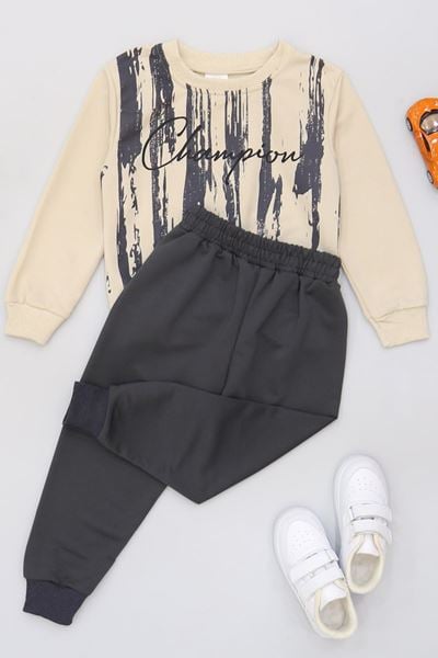 3-8 Yaş 2 İplik İkili Takım Antrasit - 50930.1776.