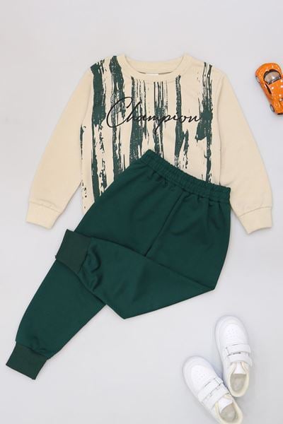 3-8 Yaş 2 İplik İkili Takım Zümrüt - 50930.1776.