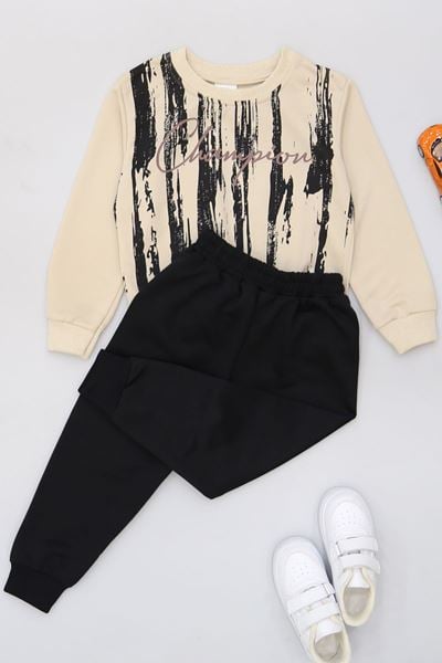 3-8 Yaş 2 İplik İkili Takım Siyah - 50930.1776.