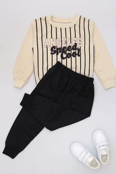 3-8 Yaş 2 İplik İkili Takım Siyah - 50929.1776.