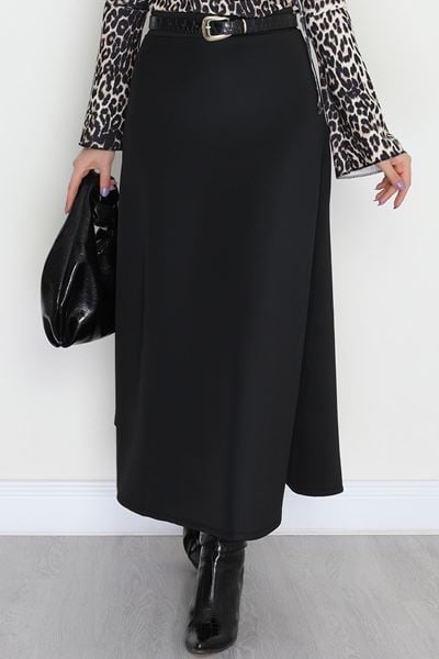 Puf Scuba Kumaş Çan Etek Siyah - 50961.2036.