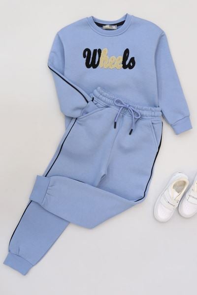 5-12 Yaş 3 İplik Şardonlu Biyeli Takım Mavi - 60210.1867.