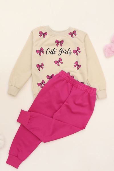 3-8 Yaş 2 İplik İkili Takım Fuşya - 50927.1776.