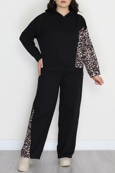 Büyük Beden 2 İplik Eşofman Takımı Siyah - 50962.1005.