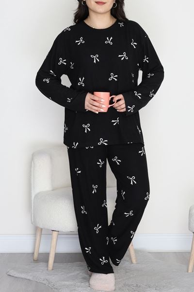 Süet Büyük Beden Alt Üst Aynı Pijama Takımı Beyazfiyonk - 120.1287.