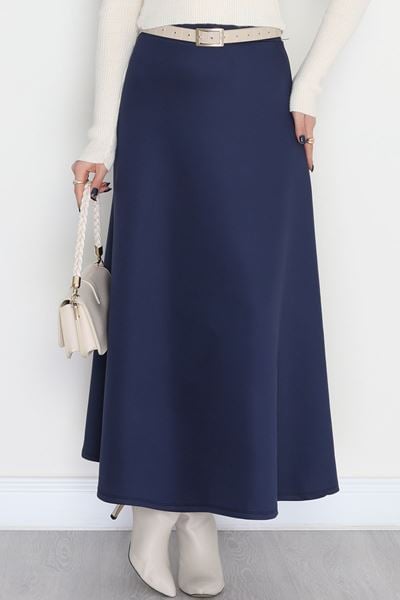 Puf Scuba Kumaş Çan Etek Lacivert - 50961.2036.