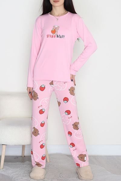 Soft Milan Enjeksiyon Baskılı Pijama Takımı Pembekahve - 664.1287.