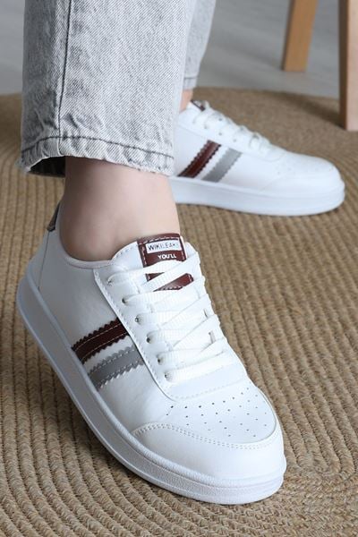 Şeritli Günlük Ayakkabı Beyazbordogri - 17114.264.