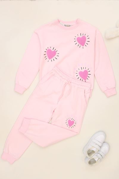 6-9 Yaş Şardonlu Yumoş Kumaş Takım Açıkpembe - 6264320.1576.