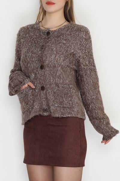 Yumuşak Dokulu Hırka Kahve - 31538.1437.