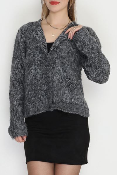 Yumuşak Dokulu Hırka Antrasit - 31538.1437.