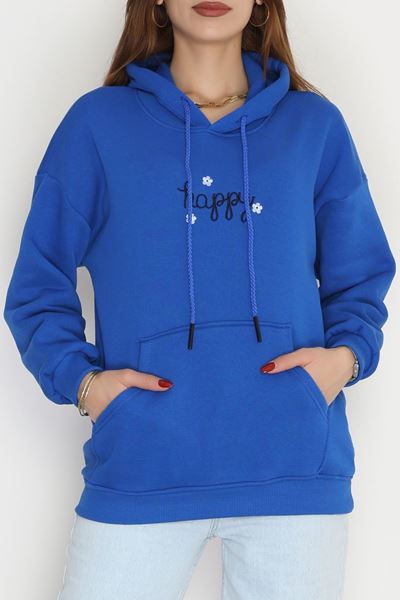 3 İplik Kanguru Cepli Kapşonlu Sweat Saks - 42250.1878.