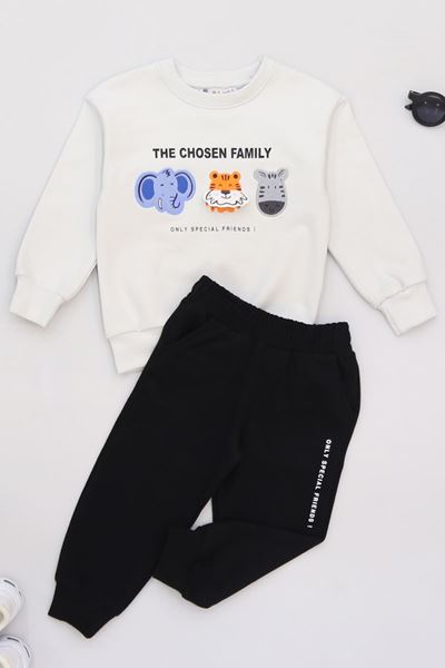 2-5 Yaş Şardonlu Yumoş Kumaş Takım Gri - 1264350.1576.