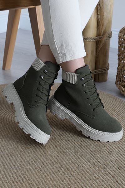 5 Cm Topuklu Bot Haki - 42452.264.