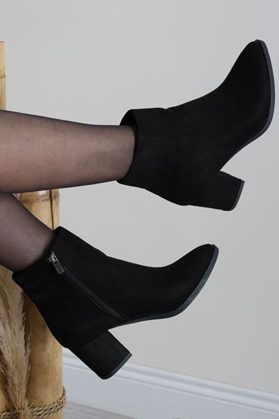 6 Cm Topuklu Bot Süetsiyah - 42459.264.