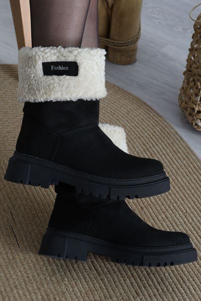 5 Cm Topuklu Bot Süetsiyah - 42450.264.