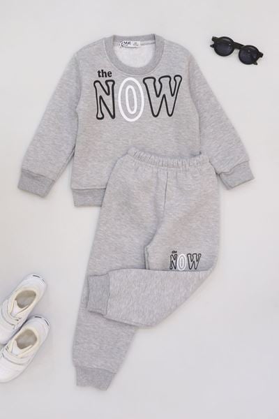 3-7 Yaş 3 İplik Şardonlu Takım Gri - 50815.1867.