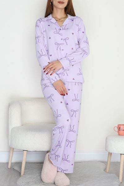 Soft Milan Düğmeli Pijama Takımı Morfiyonk - 7511.1287.