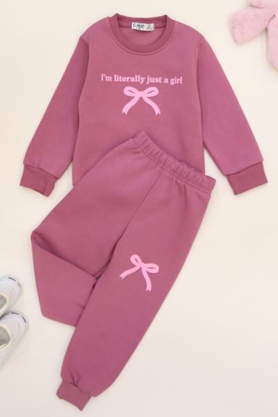 3-7 Yaş 3 İplik Şardonlu İkili Takım Gülkurusu - 50905.1867.