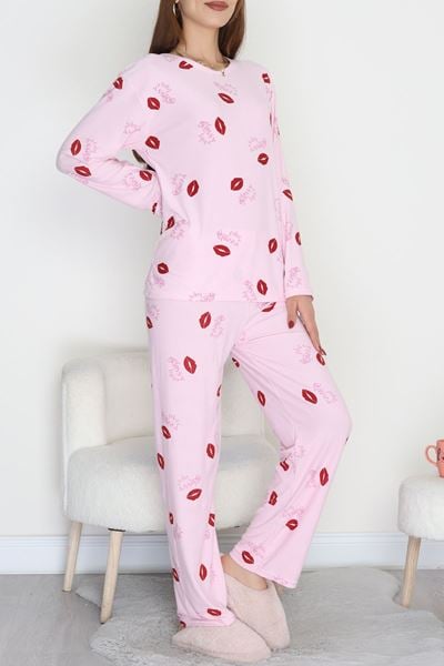 Süet Alt Üst Aynı Pijama Takımı Pembedudak - 118.1287.