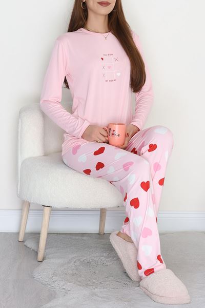 Baskılı Uzun Kol Takım Pembekalpli - 664.1287.