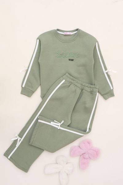 5-12 Yaş 3 İplik Şardonlu Fiyonklu Takım Mint - 60335.1867.