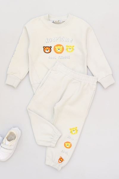 2-5 Yaş Şardonlu Yumoş Kumaş Takım Gri - 1264029.1576.