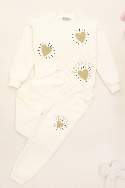 6-9 Yaş Şardonlu Yumoş Kumaş Takım Ekru - 6264320.1576.