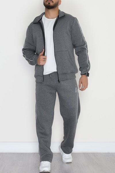 3 İplik Şardonlu Erkek Eşofman Takımı Füme - 42562.1937.