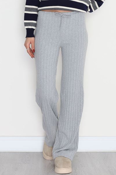 İnterlok Fitilli Palazzo Alt Gri - 90976.1748.