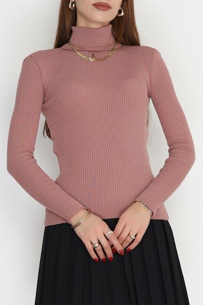 Balıkçı Yaka Triko Gülkurusu - 70807.2052.