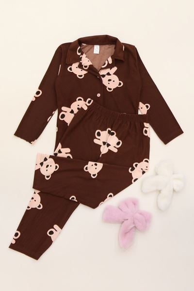 3-14 Yaş Baskılı Süet Çocuk Takım Bejayı - 480.1287.