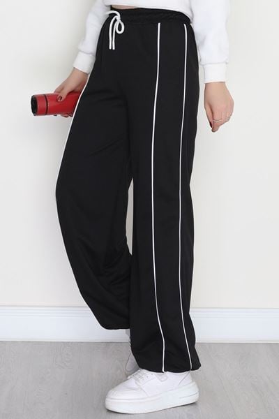 2 İplik Paça Stoperli Eşofman Altı Siyah - 40019.1857.