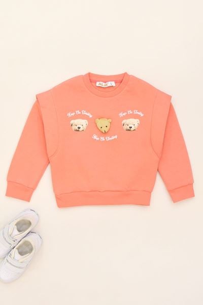 3 İp 3-7 Yaş Şardonlu Sweatshirt Narçiçeği - 624405.1576.