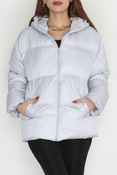 Kapşonlu Şişme Mont Uzaygri - 19191.1839.