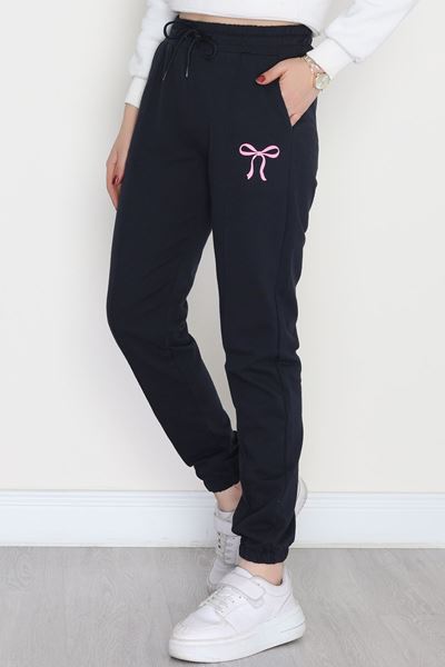 Baskılı Paça Lastik Eşofman Altı Lacivertpembe - 41316.1431.