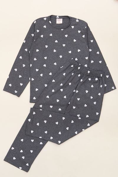 3-8 Yaş Alt Üst Aynı Çocuk Pijama Takımı Fümebeyaz - 50724.1961.