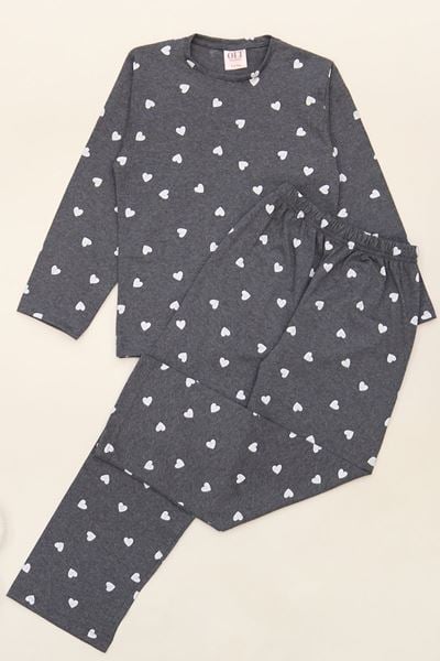 3-8 Yaş Alt Üst Aynı Çocuk Pijama Takımı Füme - 50724.1961.
