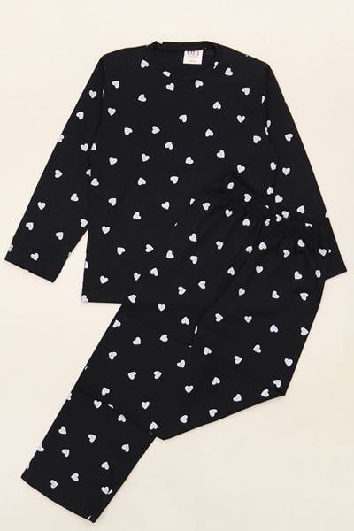 3-8 Yaş Alt Üst Aynı Çocuk Pijama Takımı Siyahbeyaz - 50724.1961.