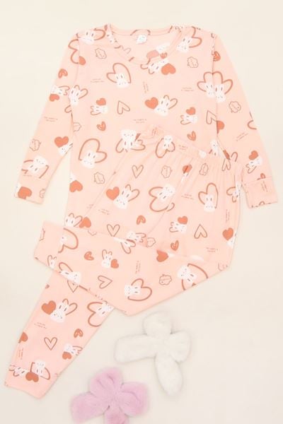 3-14 Yaş Soft Milan Pijama Takımı Pudra - 481.1287.
