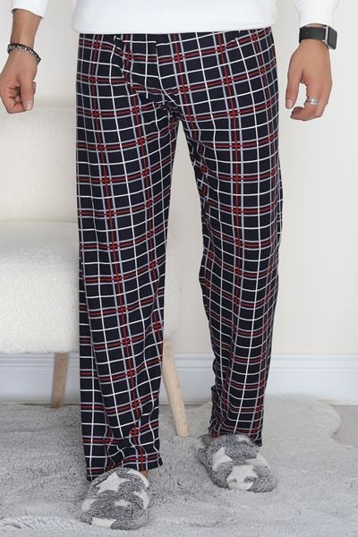 Süet Erkek Pijama Alt Lacikareli - 306.1287.