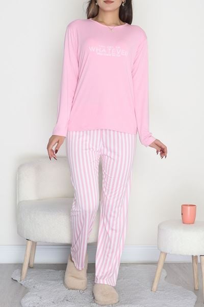 Soft Milan Enjeksiyon Baskılı Pijama Takımı Pembebeyaz - 664.1287.